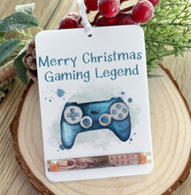 Load image into Gallery viewer, Personalised Gamer Christmas Money Holder with Name, Acrylic Controller Decoration