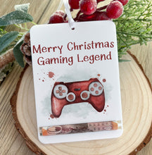 Load image into Gallery viewer, Personalised Gamer Christmas Money Holder with Name, Acrylic Controller Decoration