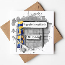 Load image into Gallery viewer, Personalised Cricket Birthday Card with Custom Front Wording