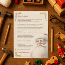 Load image into Gallery viewer, Personalised Nice List Letter from Santa or Father Christmas, A4, Wax-Sealed Envelope