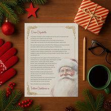 Load image into Gallery viewer, Personalised Nice List Letter from Santa or Father Christmas, A4, Wax-Sealed Envelope
