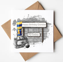 Load image into Gallery viewer, Printed Personalised Hockey Birthday Card