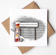 Load image into Gallery viewer, Printed Personalised Rugby Birthday Card, Fathers Day Card