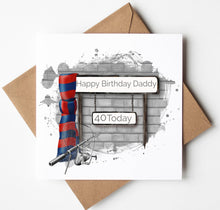 Load image into Gallery viewer, Printed Personalised Rugby Birthday Card