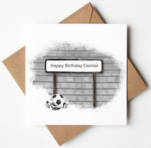 Load image into Gallery viewer, Printed Personalised Ice Hockey Birthday Card, Fathers Day Card