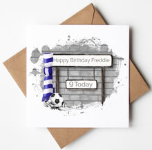 Load image into Gallery viewer, Printed Personalised Hockey Birthday Card