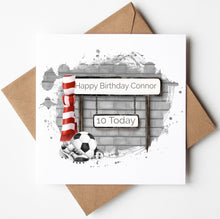 Load image into Gallery viewer, Printed Personalised Rugby Birthday Card
