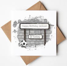 Load image into Gallery viewer, Printed Personalised Rugby Birthday Card