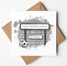 Load image into Gallery viewer, Printed Personalised Hockey Birthday Card