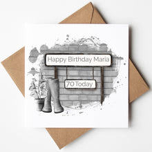 Load image into Gallery viewer, Printed Personalised Hockey Birthday Card