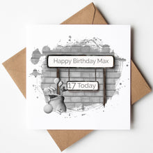 Load image into Gallery viewer, Printed Personalised Hockey Birthday Card