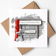 Load image into Gallery viewer, Printed Personalised Rugby Birthday Card