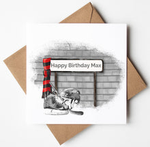 Load image into Gallery viewer, Printed Personalised Rugby Birthday Card, Fathers Day Card