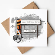 Load image into Gallery viewer, Printed Personalised Hockey Birthday Card