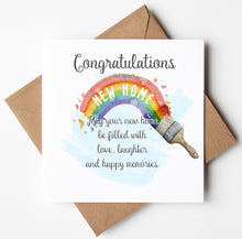 Load image into Gallery viewer, Printed Personalised Card, Hew Home Card
