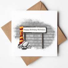Load image into Gallery viewer, Printed Personalised Football/Soccer Birthday Card