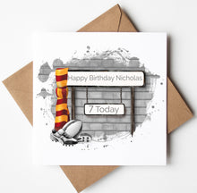 Load image into Gallery viewer, Printed Personalised Hockey Birthday Card