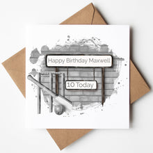 Load image into Gallery viewer, Printed Personalised Hockey Birthday Card