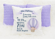 Load image into Gallery viewer, Personalised New Baby Cushion