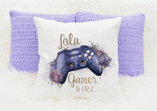 Load image into Gallery viewer, Personalised Gamer Cushions, Gamer Girl Cushion