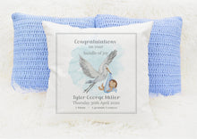 Load image into Gallery viewer, Personalised New Baby Cushion