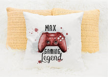 Load image into Gallery viewer, Personalised Gamer Cushions, Gaming Legend Cushion