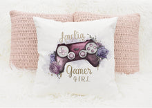 Load image into Gallery viewer, Personalised Gamer Cushions, Gamer Girl Cushion