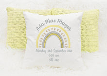 Load image into Gallery viewer, Personalised New Baby Cushion