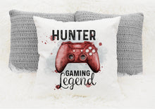 Load image into Gallery viewer, Personalised Gamer Cushions, Gaming Legend Cushion