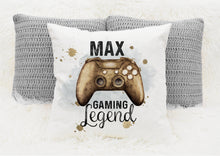 Load image into Gallery viewer, Personalised Gamer Cushions, Gaming Legend Cushion