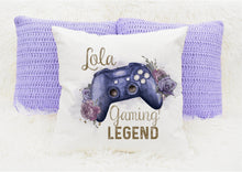 Load image into Gallery viewer, Personalised Gamer Cushions, Gamer Girl Cushion