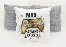 Load image into Gallery viewer, Personalised Gamer Cushions, Gaming Legend Cushion