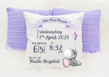 Load image into Gallery viewer, Personalised New Baby Cushion
