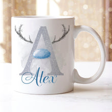 Load image into Gallery viewer, Personalised Christmas Mugs - Blue