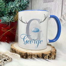 Load image into Gallery viewer, Personalised Christmas Mugs - Blue