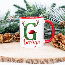Load image into Gallery viewer, Personalised Christmas Mugs - Red & Green