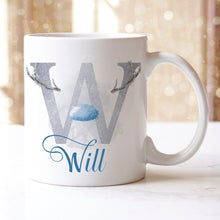 Load image into Gallery viewer, Personalised Christmas Mugs - Blue