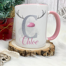 Load image into Gallery viewer, Personalised Christmas Mugs - Pink