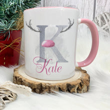 Load image into Gallery viewer, Personalised Christmas Mugs - Pink