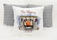 Load image into Gallery viewer, Personalised Christmas Fireplace Cushion