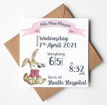 Load image into Gallery viewer, New Baby Cards, Personalised Cards