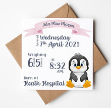 Load image into Gallery viewer, New Baby Card, Personalised Cards