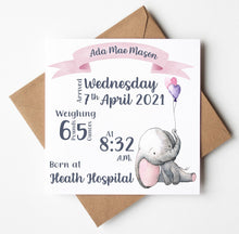 Load image into Gallery viewer, New Baby Cards, Personalised Cards