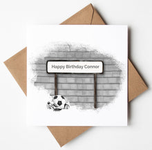 Load image into Gallery viewer, Printed Personalised Rugby Birthday Card, Fathers Day Card