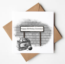 Load image into Gallery viewer, Printed Personalised Bowls Birthday Card