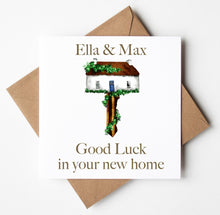 Load image into Gallery viewer, Printed Personalised Card, Hew Home Card