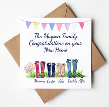 Load image into Gallery viewer, Printed Personalised Card, Hew Home Card