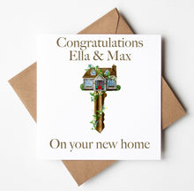 Load image into Gallery viewer, Printed Personalised Card, New Home Card