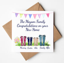 Load image into Gallery viewer, Printed Personalised Card, New Home Card