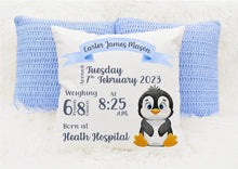 Load image into Gallery viewer, Personalised New Baby Cushion